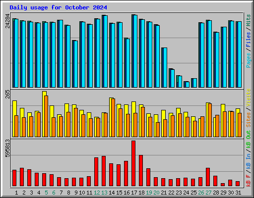 Daily usage for October 2024