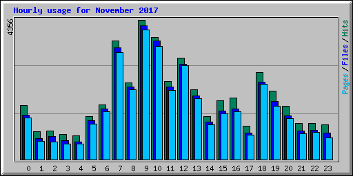 Hourly usage for November 2017