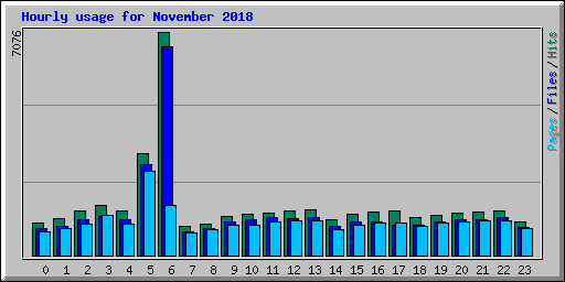 Hourly usage for November 2018