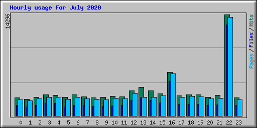 Hourly usage for July 2020