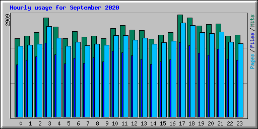 Hourly usage for September 2020