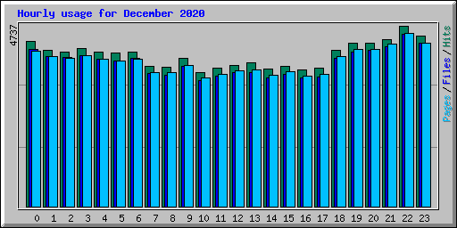 Hourly usage for December 2020