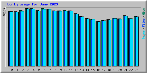 Hourly usage for June 2023