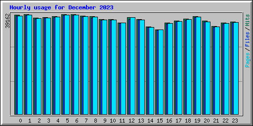 Hourly usage for December 2023