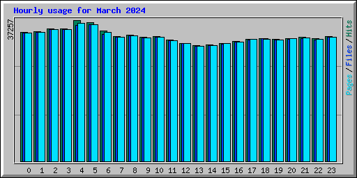 Hourly usage for March 2024