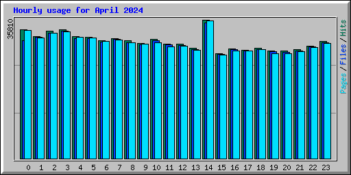 Hourly usage for April 2024