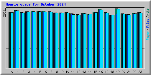 Hourly usage for October 2024