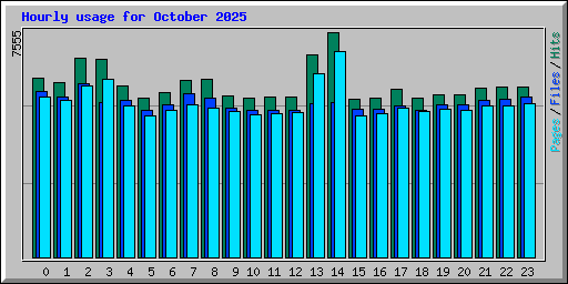 Hourly usage for October 2025