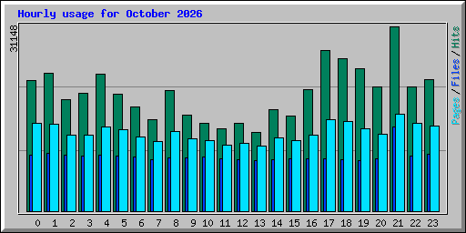 Hourly usage for October 2026